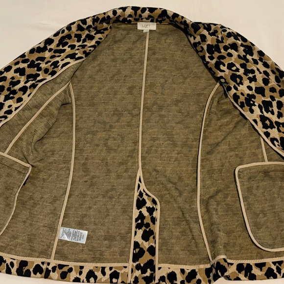 LOFT Leopard Print Jacket size S - Picture 2 of 6